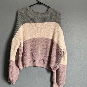 Super Soft Tricolor Sweater.